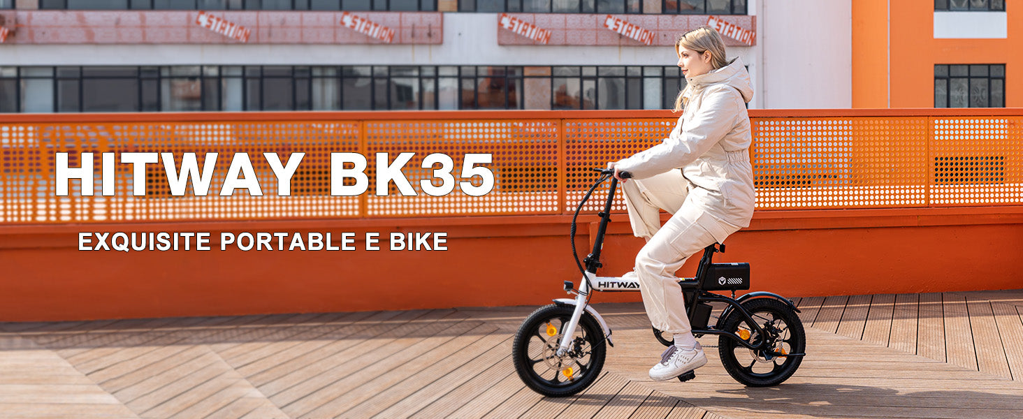 Commute smarter with the HITWAY BK35 Folding E-Bike — Lightweight, powerful 250W motor, and up to 60km range. Fold it. Ride it. Love it.”