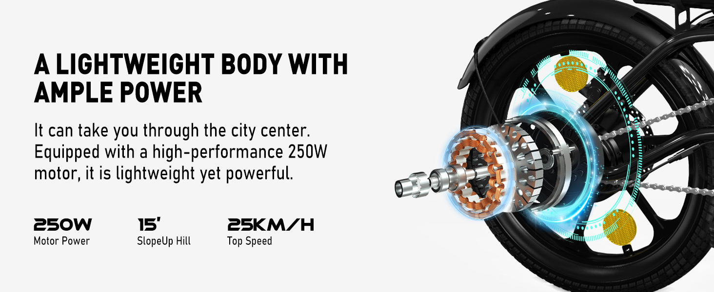 Commute smarter with the HITWAY BK35 Folding E-Bike — Lightweight, powerful 250W motor, and up to 60km range. Fold it. Ride it. Love it.”