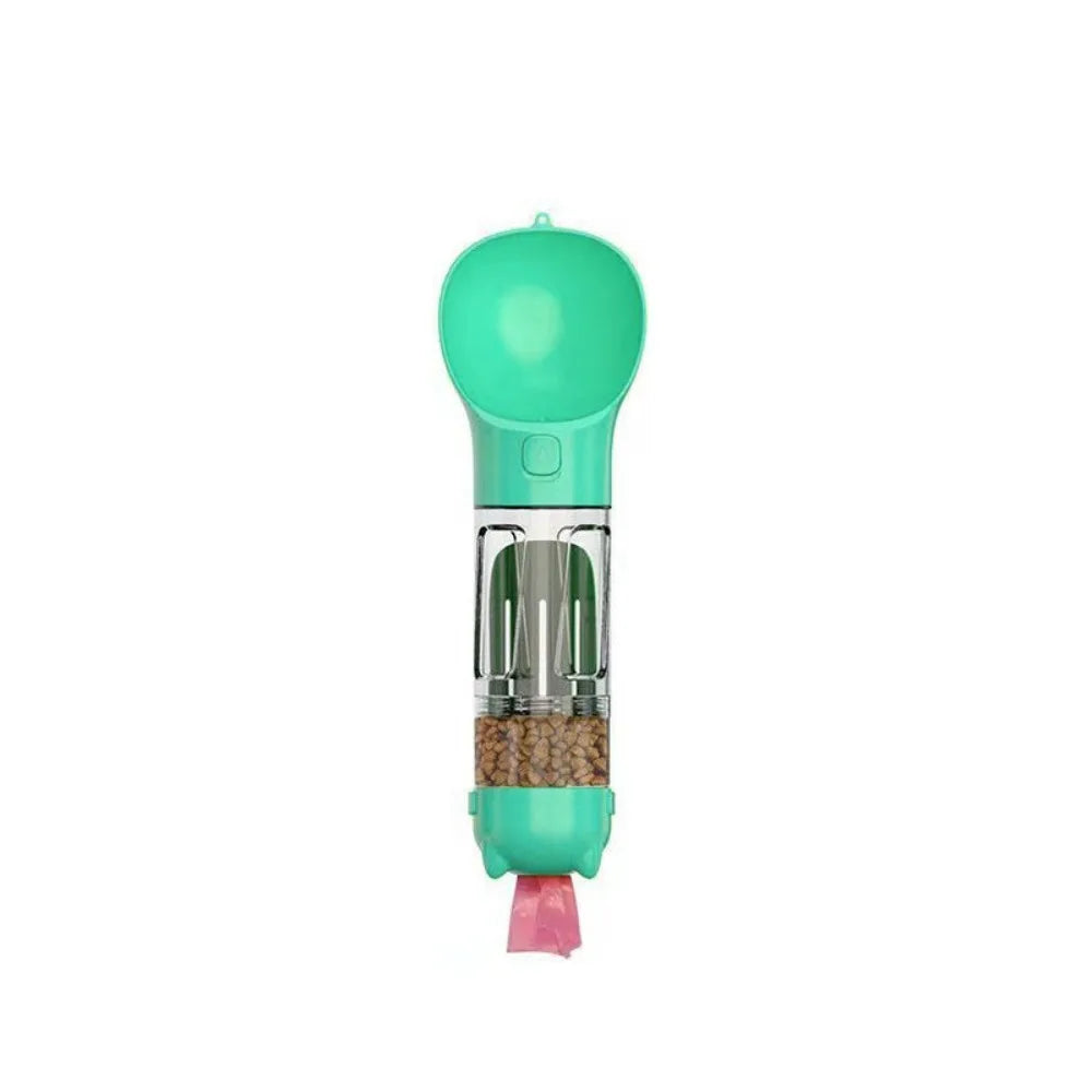 3-in-1 Pet Water & Food Dispenser (300ml/500ml) with Trash Bag Holder & Cleaning Shovel Perfect for walks, travel, and outdoor adventures with your pet.