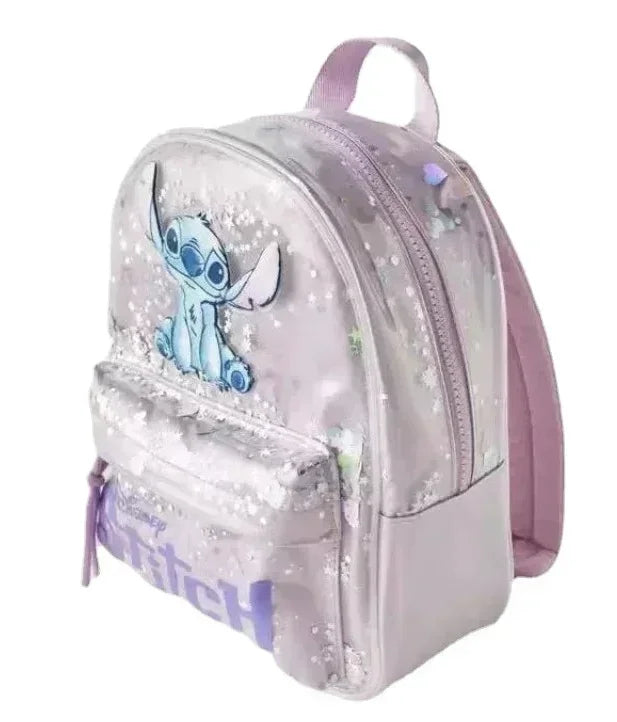 2025 New Disney Stitch Cartoon Sequin Trendy Fashion Boys and Girls Backpack Multifunctional Kindergarten School Bag