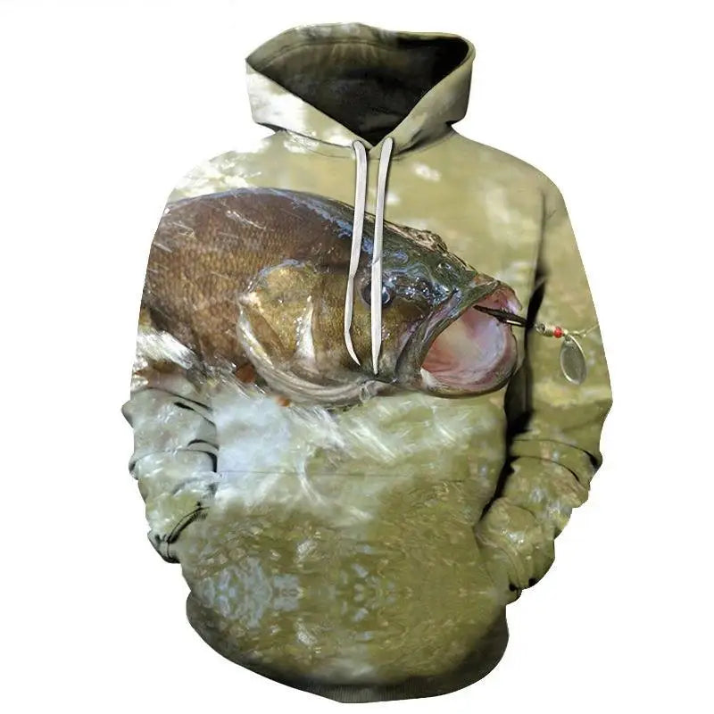 3D Printed Tuna Fishing Hoodie — Harajuku Streetwear Unisex Pullover | Casual Sportswear Jacket