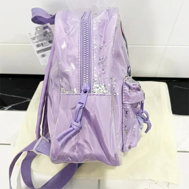 2025 New Disney Stitch Cartoon Sequin Trendy Fashion Boys and Girls Backpack Multifunctional Kindergarten School Bag