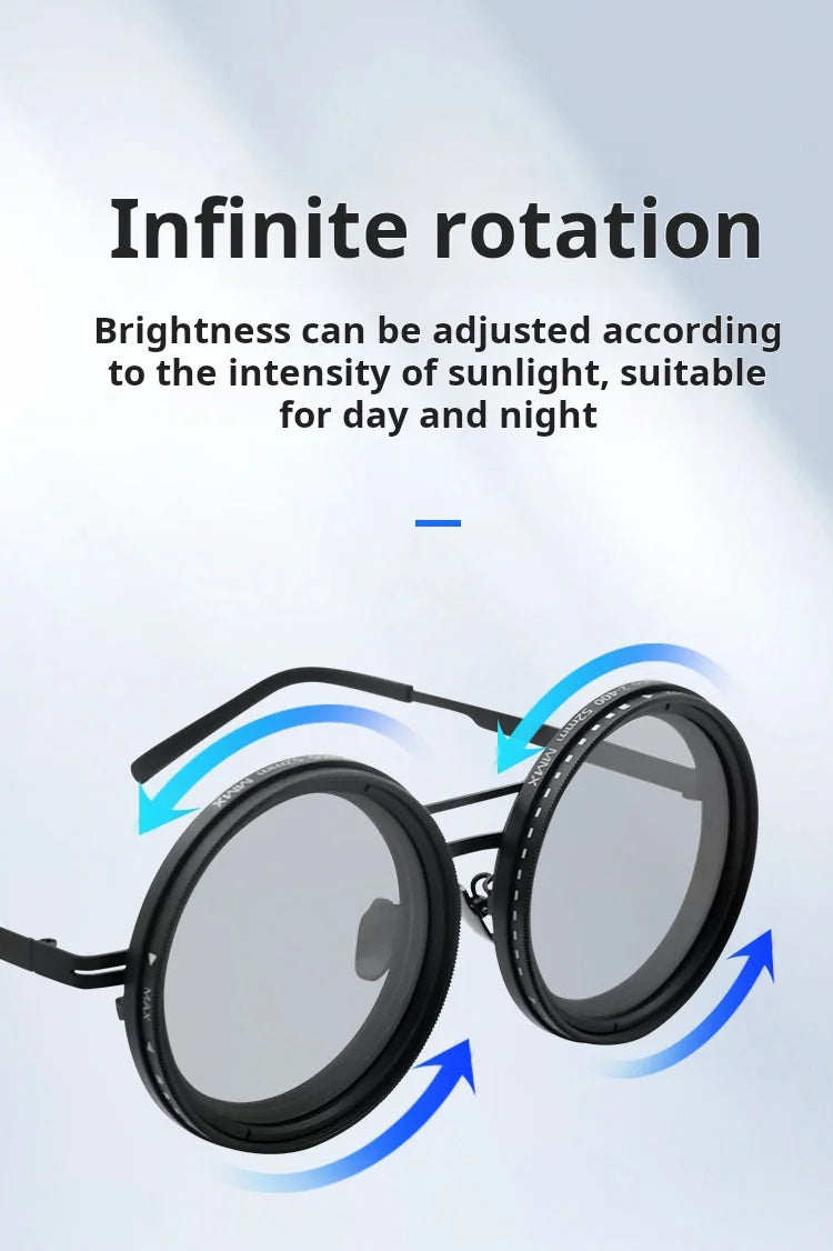 9-Level ND2-400 Adjustable Dimming Polarized Fishing Sunglasses – UV Protection | With Glasses Case