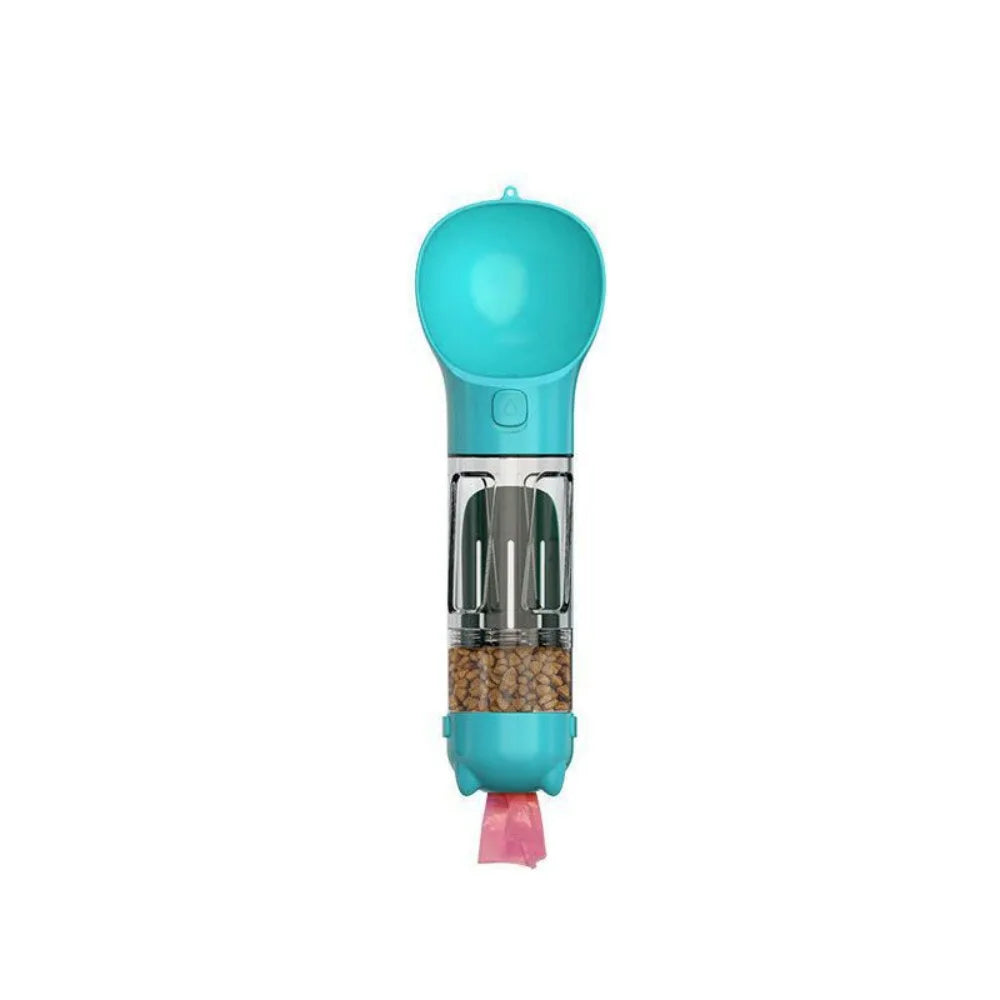 3-in-1 Pet Water & Food Dispenser (300ml/500ml) with Trash Bag Holder & Cleaning Shovel Perfect for walks, travel, and outdoor adventures with your pet.