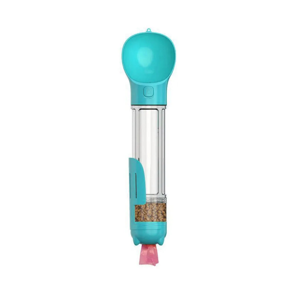 3-in-1 Pet Water & Food Dispenser (300ml/500ml) with Trash Bag Holder & Cleaning Shovel Perfect for walks, travel, and outdoor adventures with your pet.