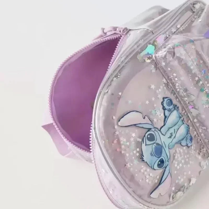 2025 New Disney Stitch Cartoon Sequin Trendy Fashion Boys and Girls Backpack Multifunctional Kindergarten School Bag