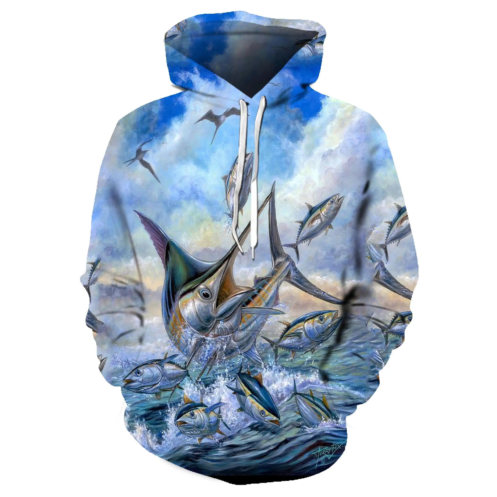 3D Printed Tuna Fishing Hoodie — Harajuku Streetwear Unisex Pullover | Casual Sportswear Jacket