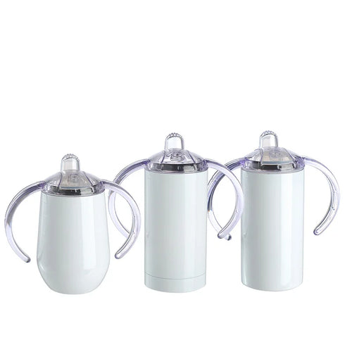 10oz/12oz Sublimation Blank Kids Sippy Cup – Stainless Steel Insulated with Handle"